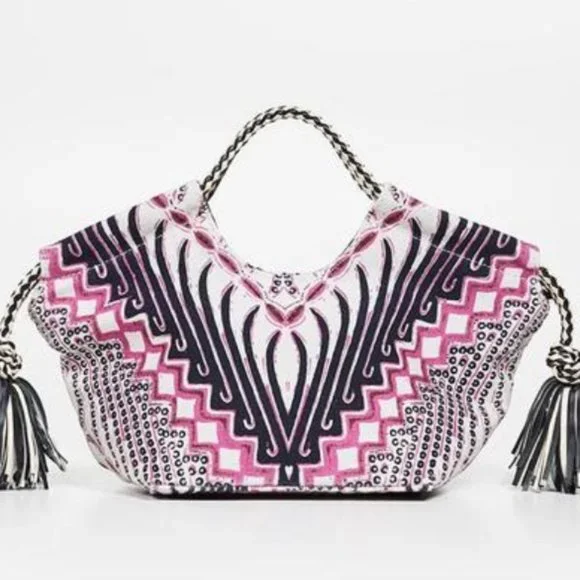 NEW ULLA JOHNSON MINI Pink LALI TOTE bag - Picture 3 of 15